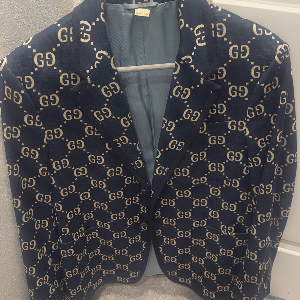 Gucci Blue Jacket with GG Design